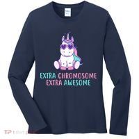 Extra Chromosome Awesome Down Syndrome Women's Long Sleeve Shirt thumb 0