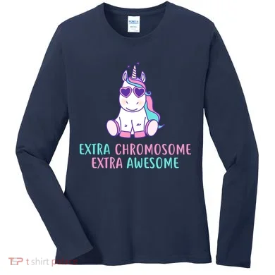 Extra Chromosome Awesome Down Syndrome Women's Long Sleeve Shirt