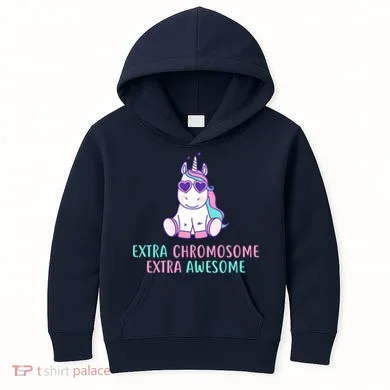 Extra Chromosome Awesome Down Syndrome Kids Hoodie