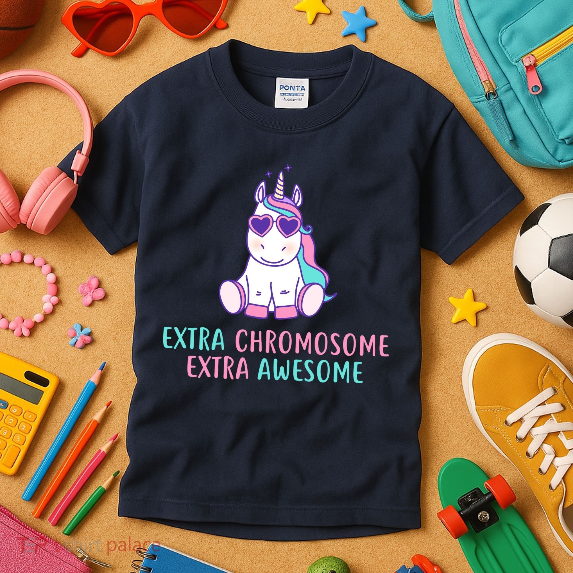 Extra Chromosome Awesome Down Syndrome Kids T-Shirt