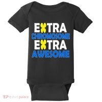 Extra Chromosome Extra Awesome Baby Bodysuit thumb 0