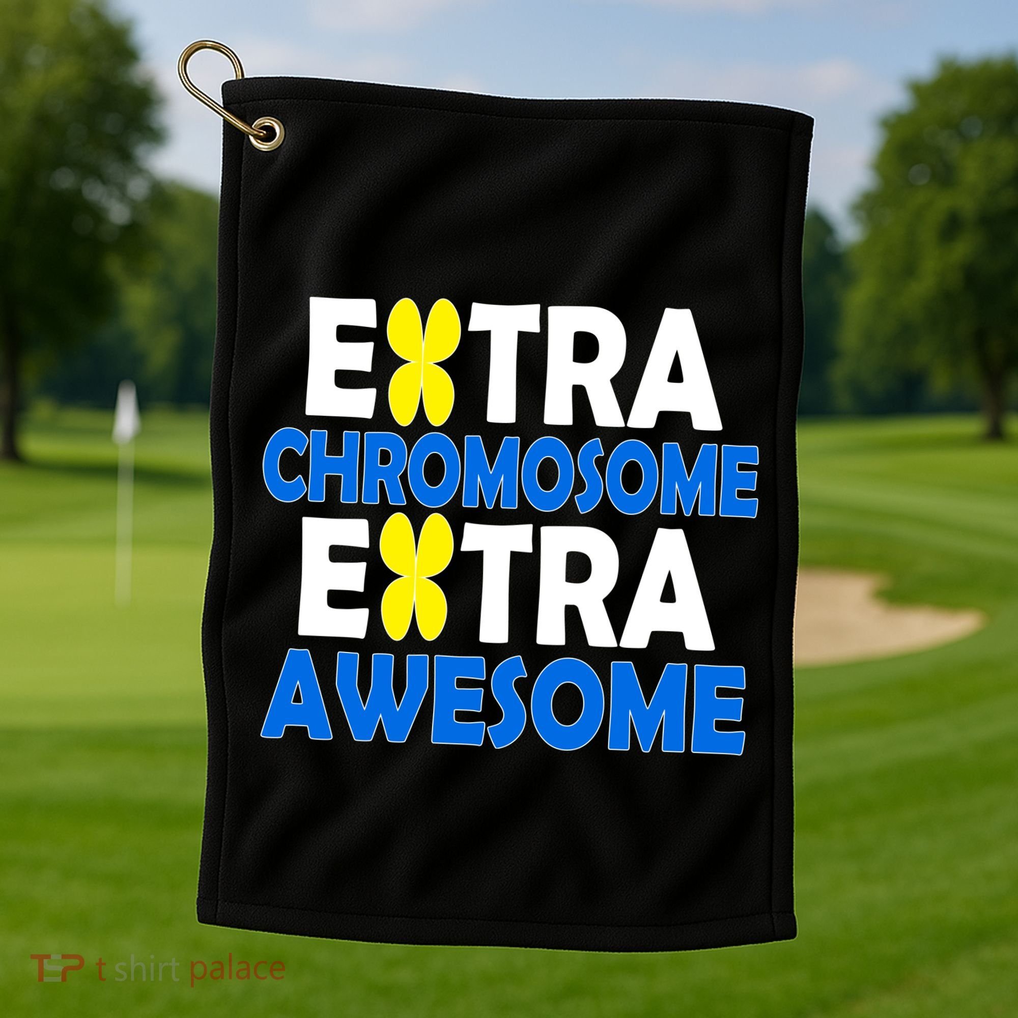 Extra Chromosome Extra Awesome Golf Towel