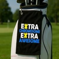 Extra Chromosome Extra Awesome Golf Towel thumb 2