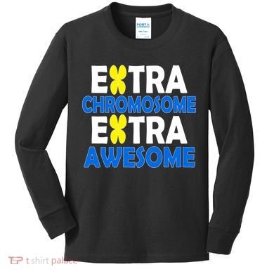 Extra Chromosome Extra Awesome Kids Long Sleeve Shirt