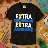 Extra Chromosome Extra Awesome Kids T-Shirt thumb 3