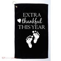 Extra Thankful This Year Pregnancy Golf Towel thumb 0