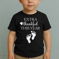 Extra Thankful This Year Pregnancy Toddler T-Shirt thumb 2