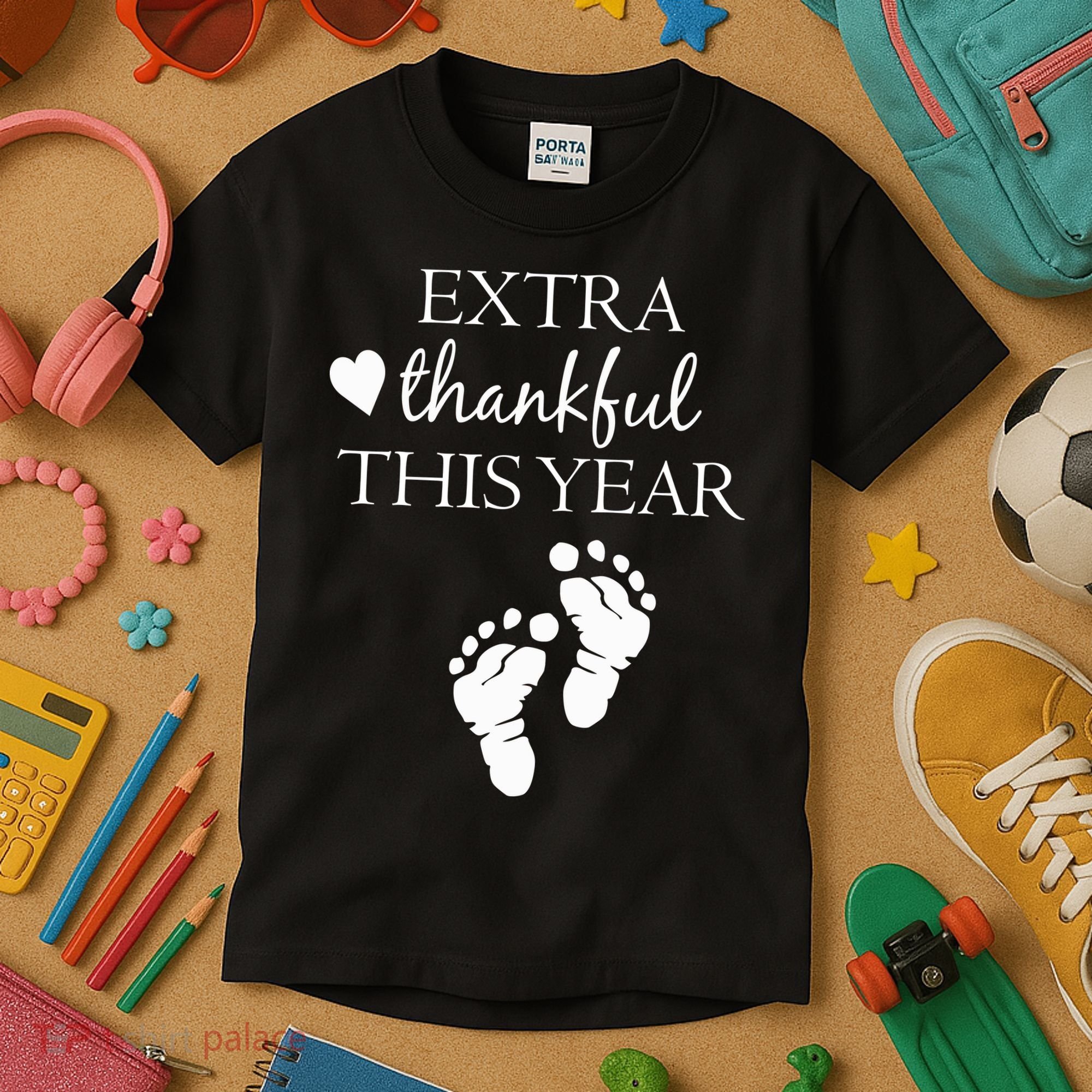 Extra Thankful This Year Pregnancy Kids T-Shirt