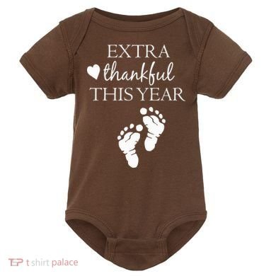 Extra Thankful This Year Pregnancy Baby Bodysuit