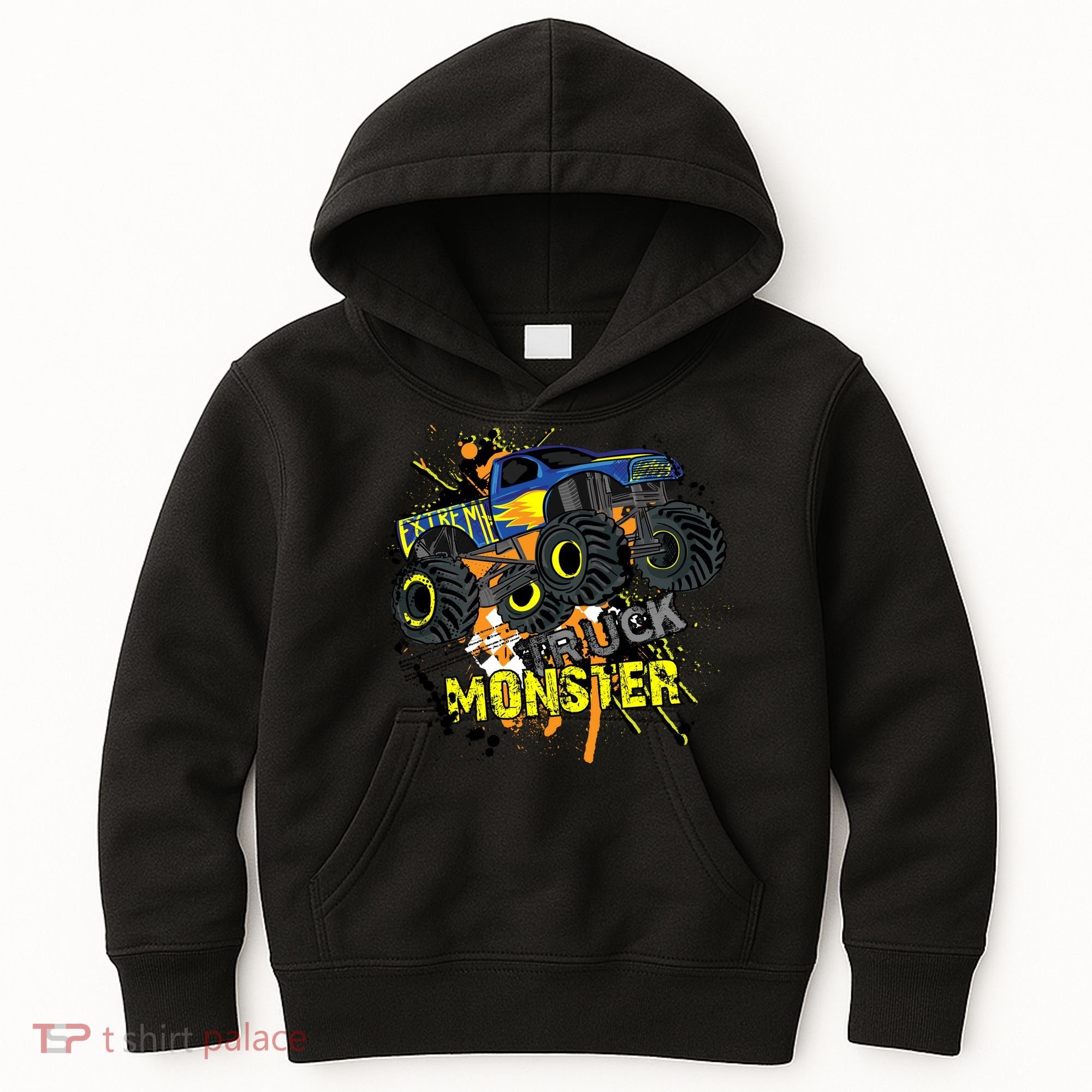 Extreme Monster Truck Kids Hoodie