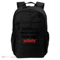 Everything You Always Wanted To Know About Publicity Backpack thumb 0