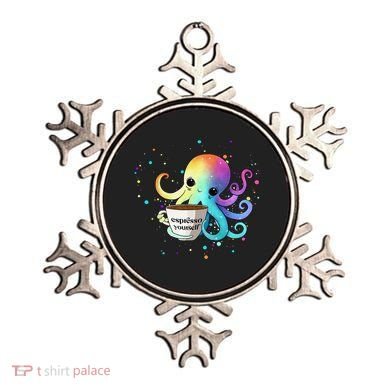 Espresso Yourself Cute Rainbow Octopus Coffee Mug Design Ornament