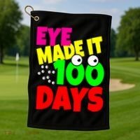 Eye Made It 100 Days Of school Golf Towel thumb 1