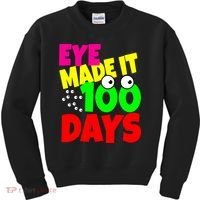 Eye Made It 100 Days Of school Kids Sweatshirt thumb 0