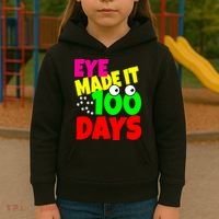 Eye Made It 100 Days Of school Kids Hoodie thumb 3