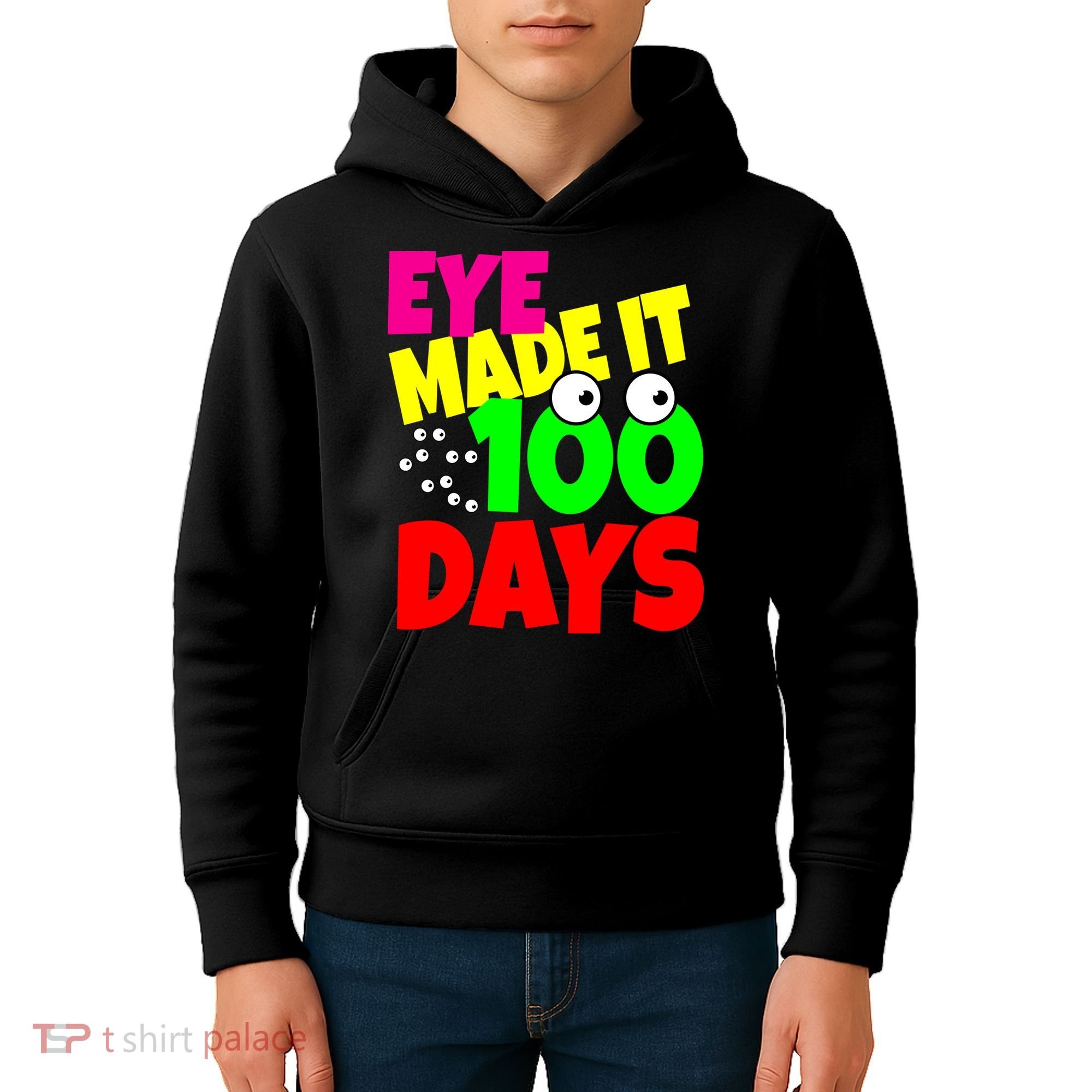 Eye Made It 100 Days Of school Kids Hoodie