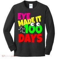 Eye Made It 100 Days Of school Kids Long Sleeve Shirt thumb 0