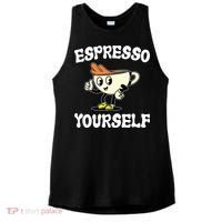 Espresso Yourself Funny Coffee Lover Ladies PosiCharge Tri-Blend Wicking Tank thumb 0