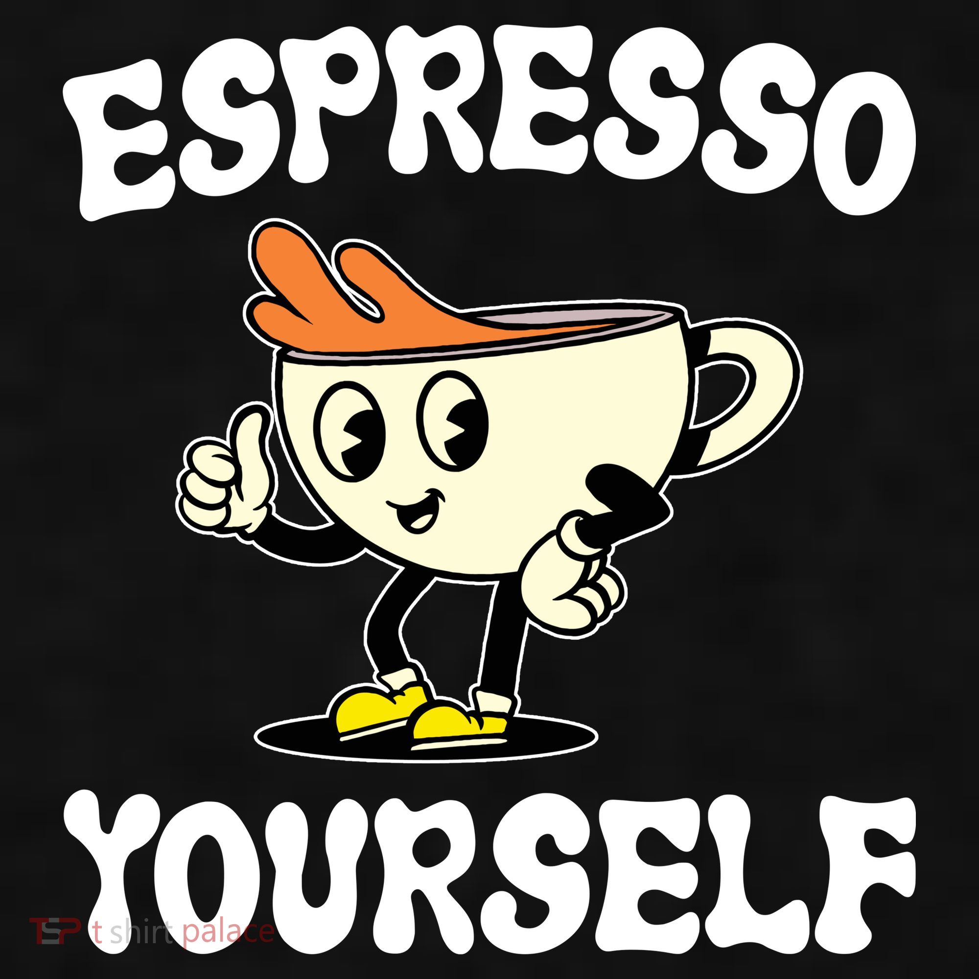 Espresso Yourself Funny Coffee Lover Ladies PosiCharge Tri-Blend Wicking Tank
