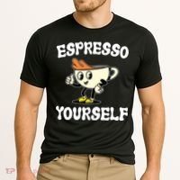 Espresso Yourself Funny Coffee Lover Cooling Performance Crew T-Shirt thumb 2