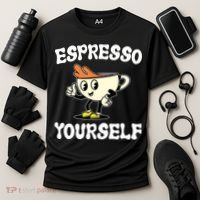 Espresso Yourself Funny Coffee Lover Cooling Performance Crew T-Shirt thumb 3
