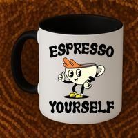 Espresso Yourself Funny Coffee Lover Coffee Mug thumb 2