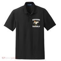 Espresso Yourself Funny Coffee Lover Dry Zone Grid Polo thumb 0