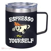 Espresso Yourself Funny Coffee Lover 12oz Stainless Steel Coffee Mug thumb 0