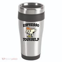 Espresso Yourself Funny Coffee Lover 16oz Travel Tumbler thumb 0