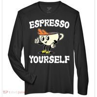 Espresso Yourself Funny Coffee Lover Zone Performance Long-Sleeve T-Shirt thumb 0
