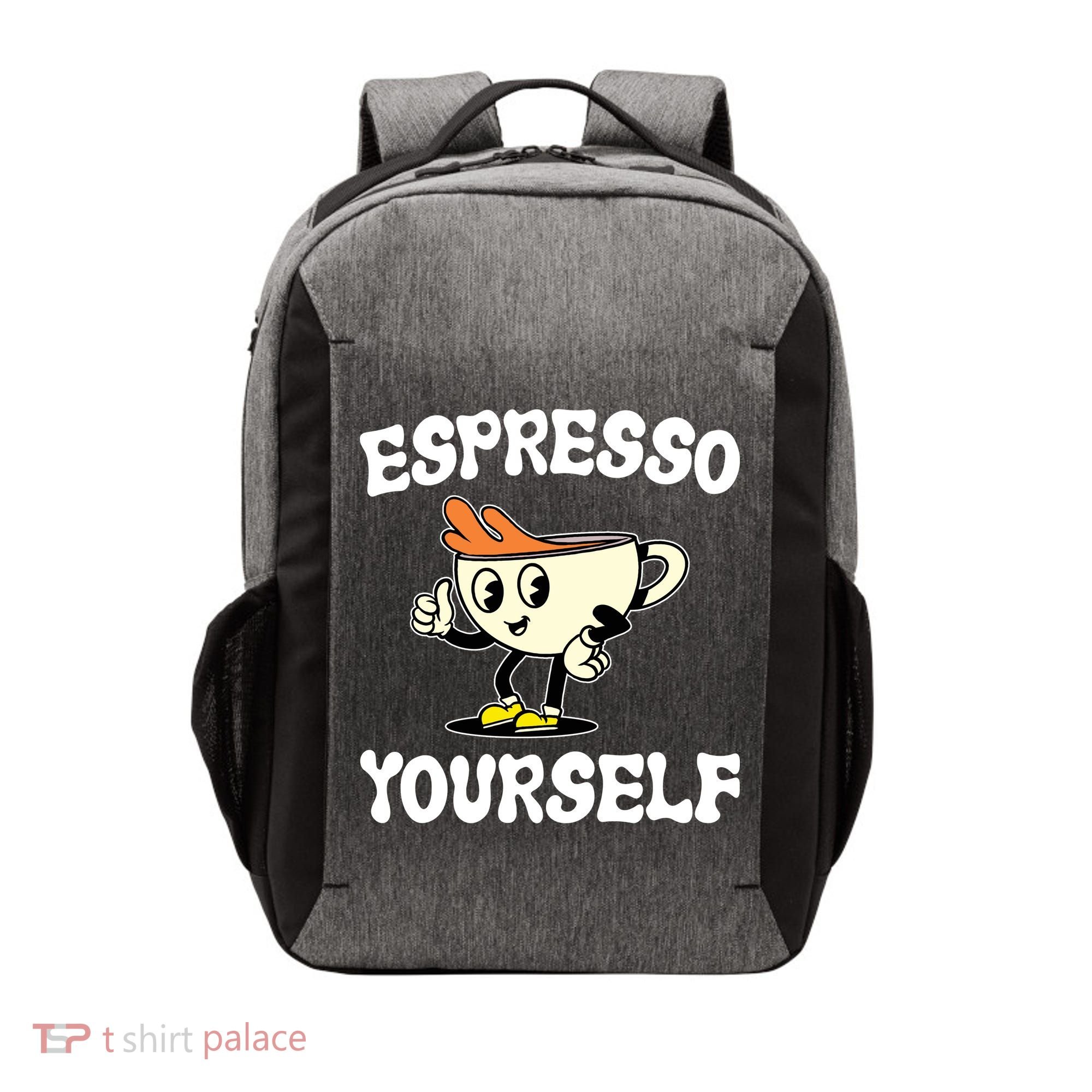 Espresso Yourself Funny Coffee Lover Vector Backpack