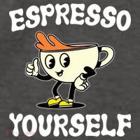 Espresso Yourself Funny Coffee Lover Vector Backpack thumb 2