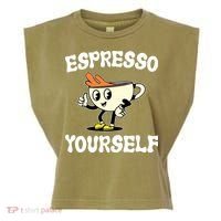 Espresso Yourself Funny Coffee Lover Garment-Dyed Women's Muscle Tee thumb 0