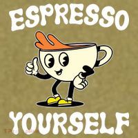 Espresso Yourself Funny Coffee Lover Garment-Dyed Women's Muscle Tee thumb 6