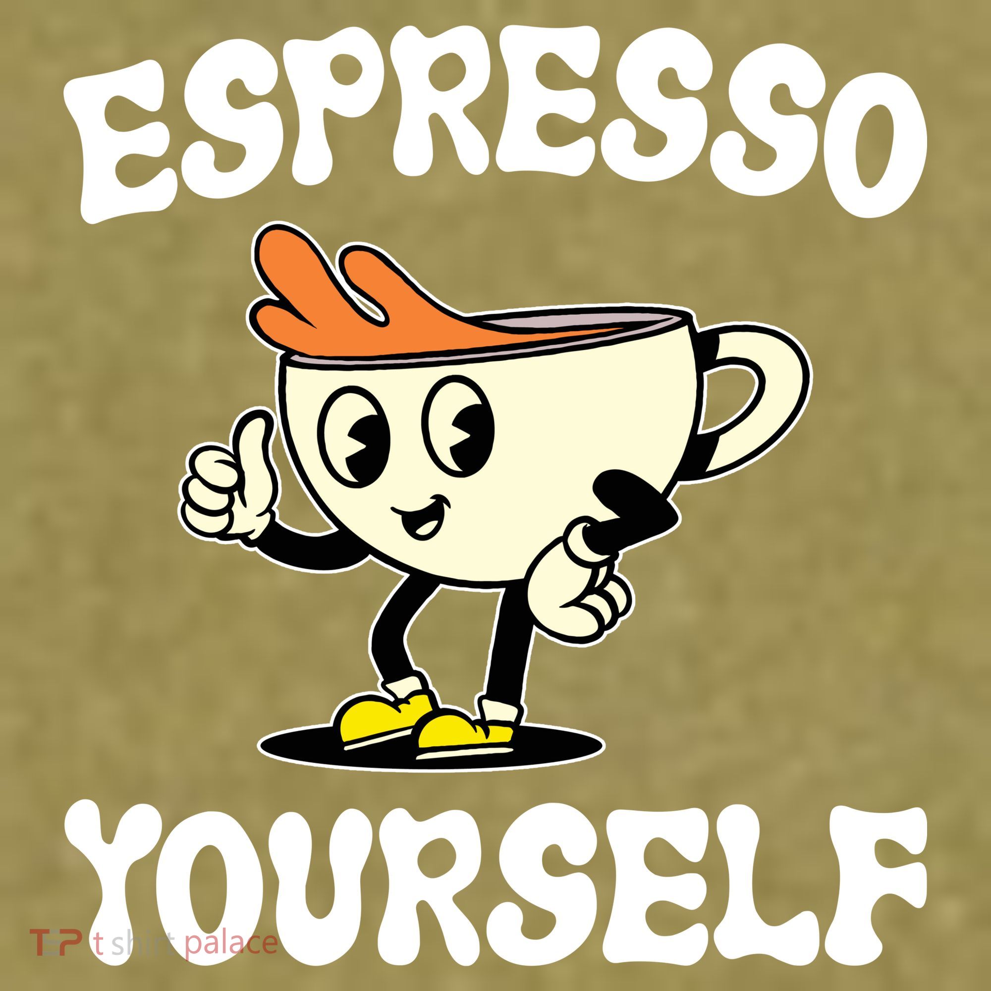 Espresso Yourself Funny Coffee Lover Garment-Dyed Women's Muscle Tee
