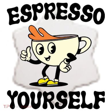 Espresso Yourself Funny Coffee Lover Ceramic Ornament