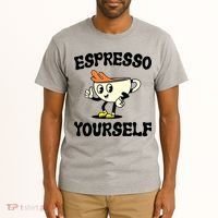 Espresso Yourself Funny Coffee Lover Tall T-Shirt thumb 2