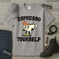 Espresso Yourself Funny Coffee Lover Tall T-Shirt thumb 3