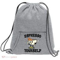 Espresso Yourself Funny Coffee Lover Sweatshirt Cinch Pack Bag thumb 0