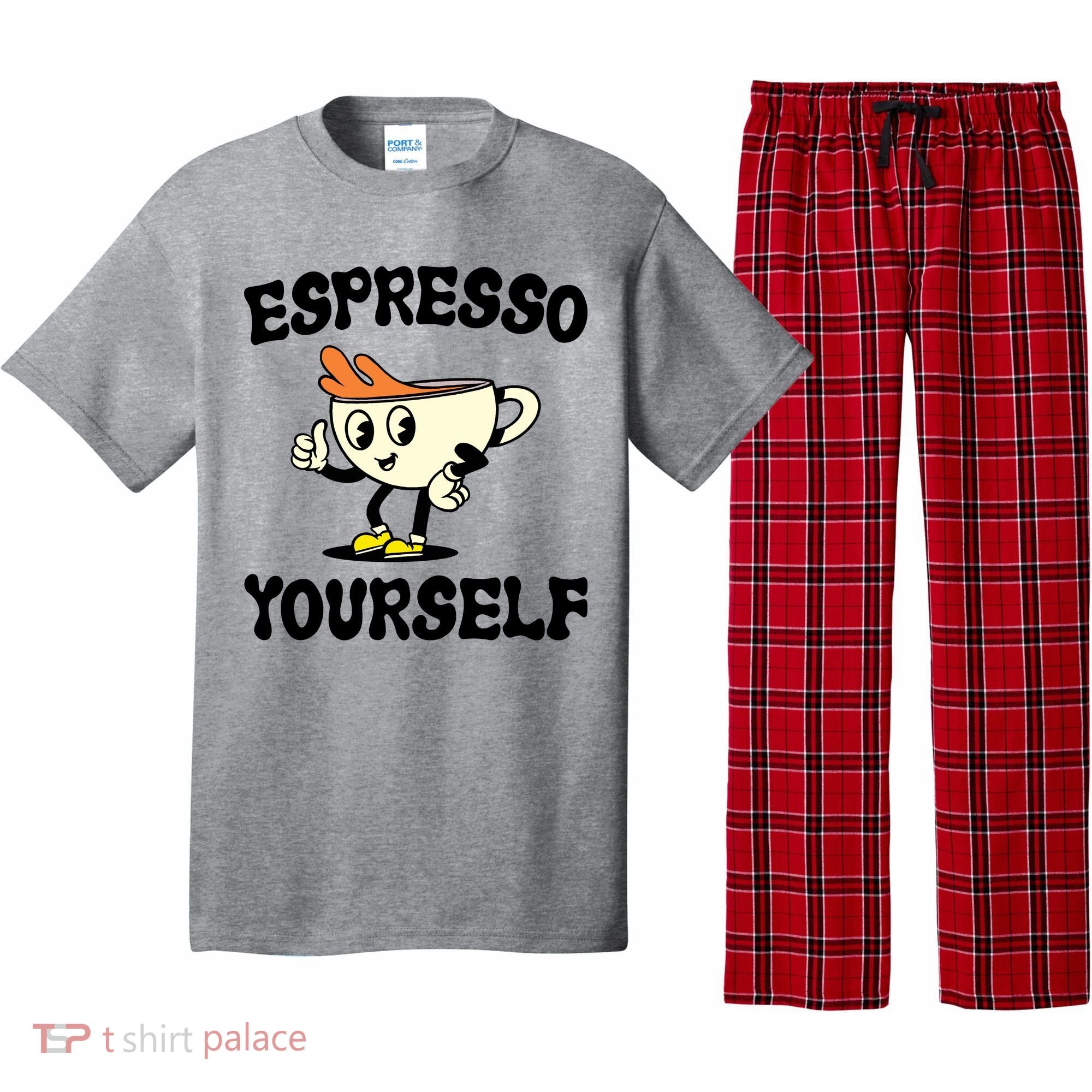 Espresso Yourself Funny Coffee Lover Pajama Set