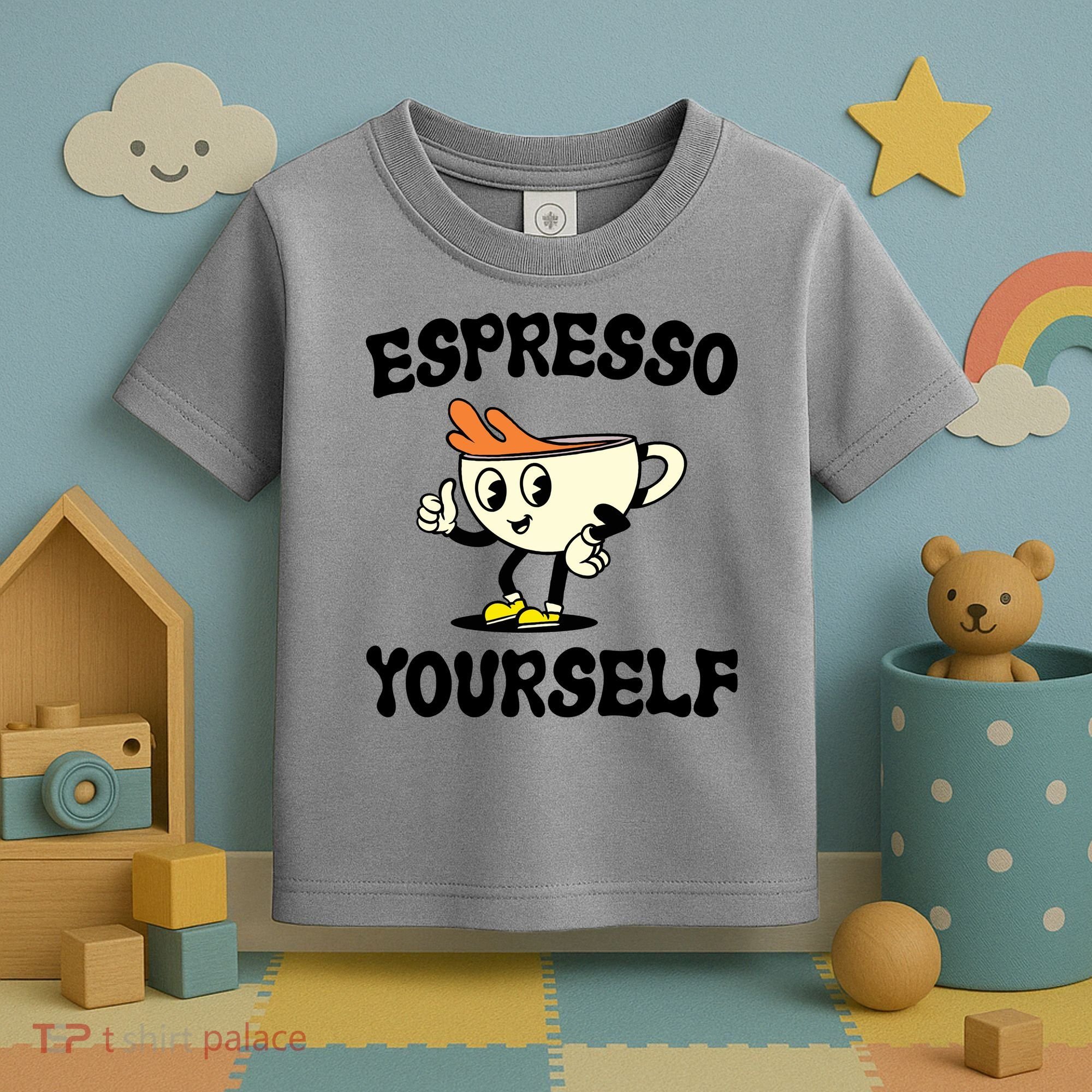 Espresso Yourself Funny Coffee Lover Toddler T-Shirt
