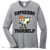 Espresso Yourself Funny Coffee Lover Women's Long Sleeve Shirt thumb 0