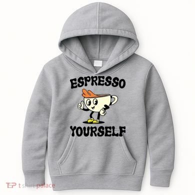 Espresso Yourself Funny Coffee Lover Kids Hoodie