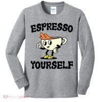 Espresso Yourself Funny Coffee Lover Kids Long Sleeve Shirt thumb 0
