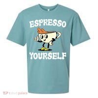 Espresso Yourself Funny Coffee Lover Sueded Cloud Jersey T-Shirt thumb 0