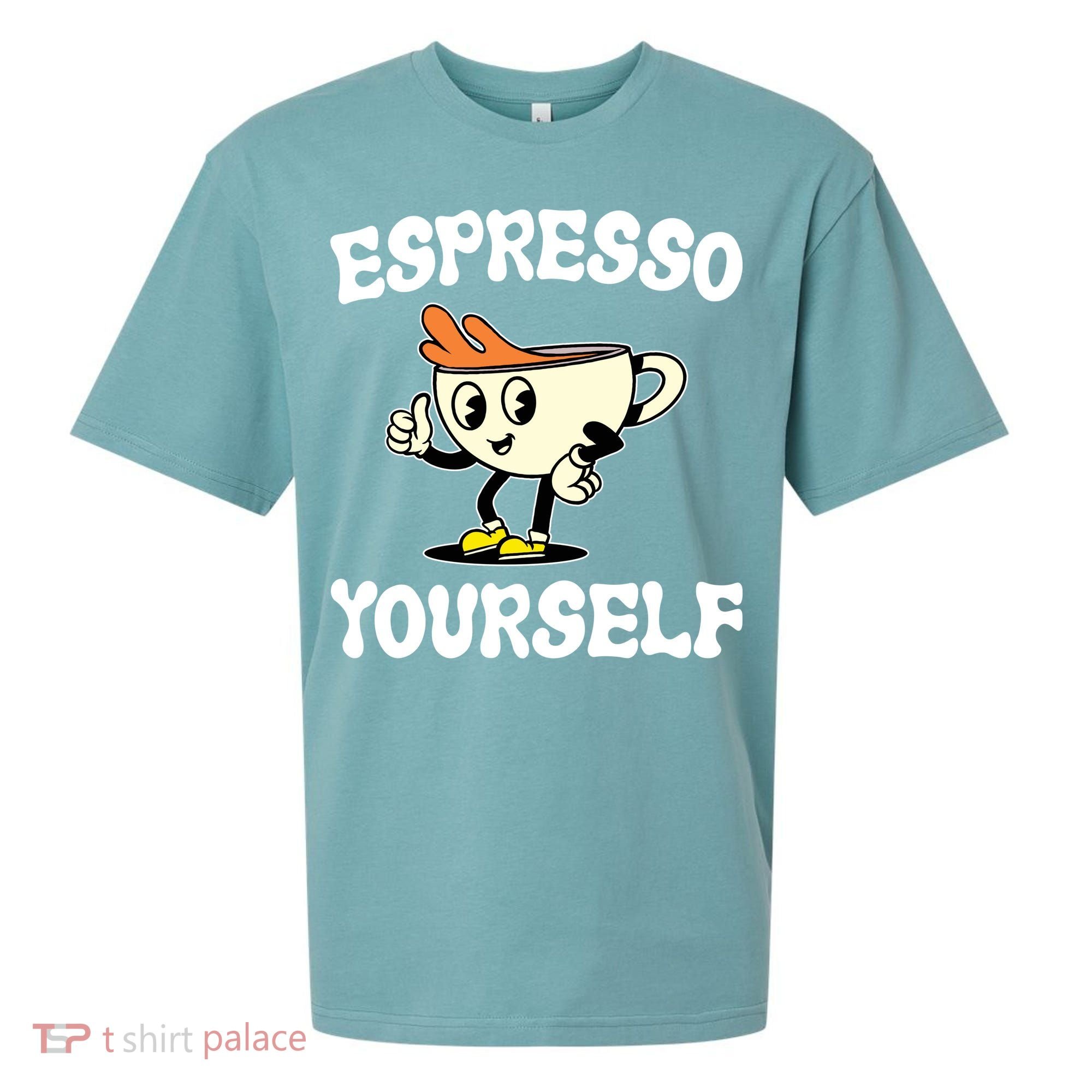Espresso Yourself Funny Coffee Lover Sueded Cloud Jersey T-Shirt