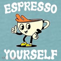 Espresso Yourself Funny Coffee Lover Sueded Cloud Jersey T-Shirt thumb 2