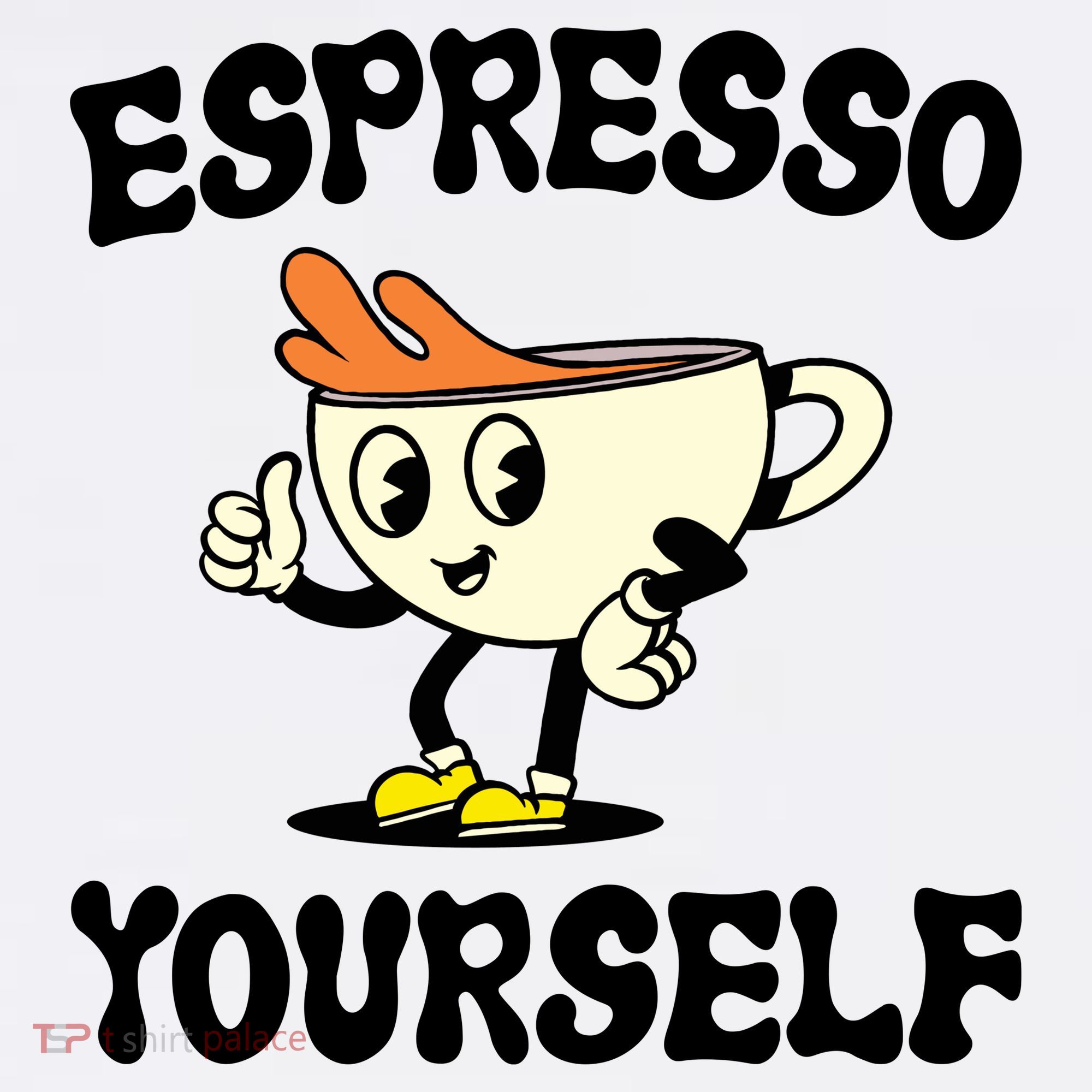 Espresso Yourself Funny Coffee Lover Comfort Colors Garment-Dyed Hooded Sweatshirt