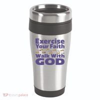 Exercise Your Faith Walk With God Christian 16oz Travel Tumbler thumb 0