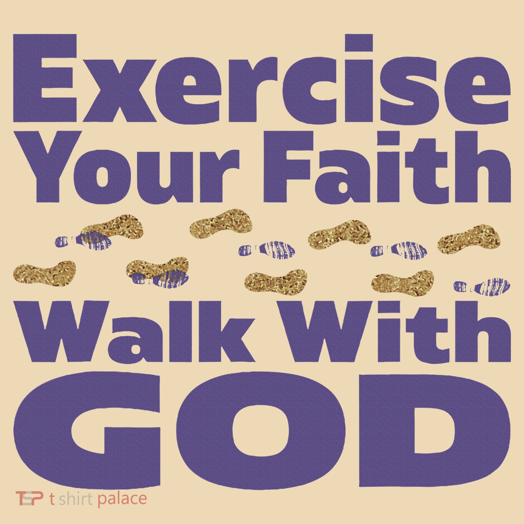 Exercise Your Faith Walk With God Christian Tote Bag